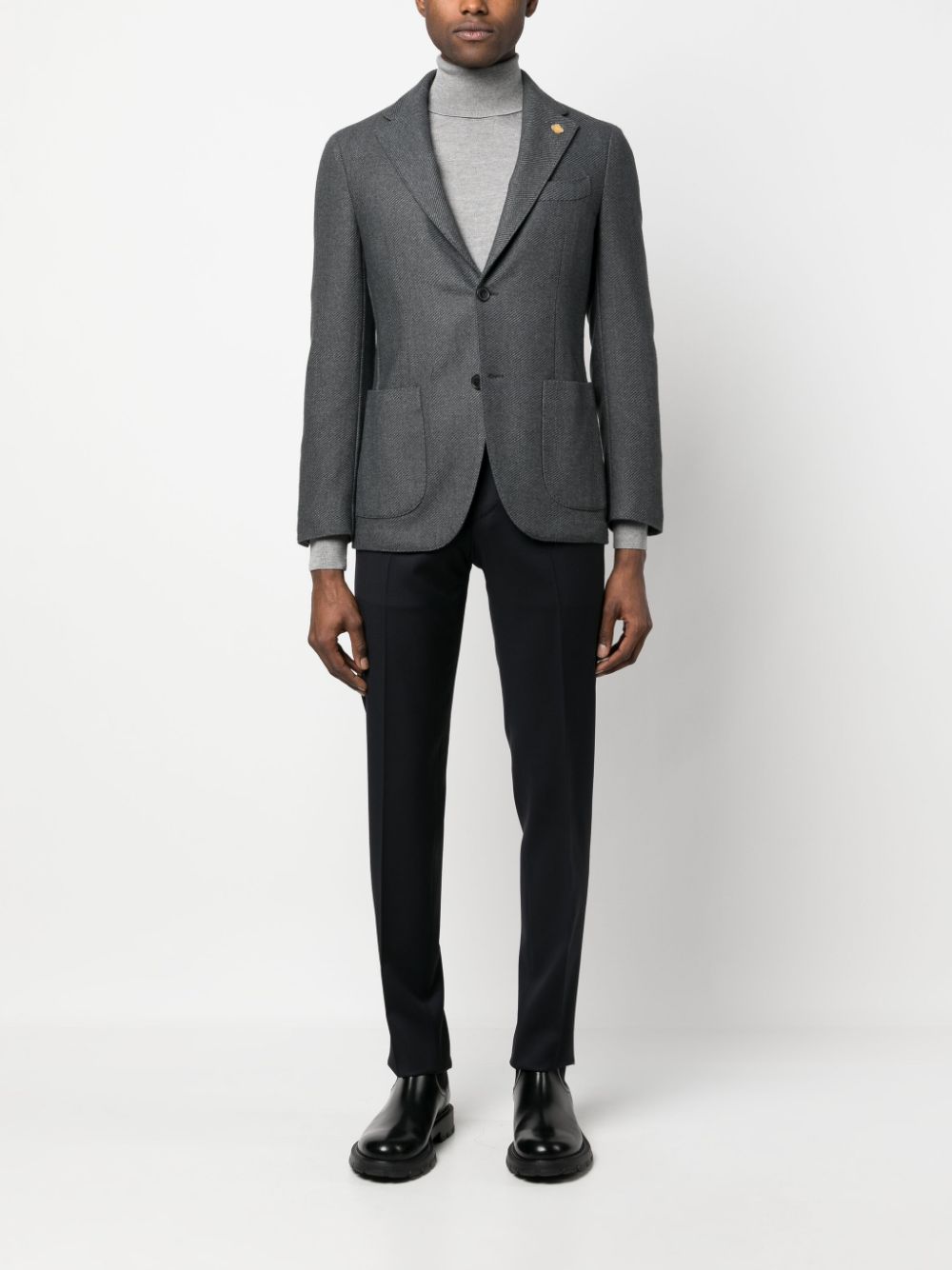 Men Regular-Fit & Straight Leg Pants Maison-Kitsune Lardini straight-leg Wool Trousers Blue