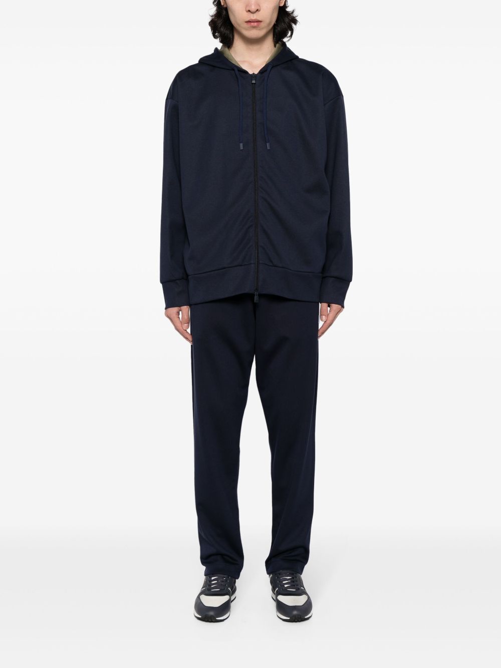 Maison-Kitsune Lardini drawstring-waist straight-leg Trousers Blue Men Regular-Fit & Straight Leg Pants