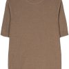 Maison-Kitsune Lardini ribbed-knit T-shirt Brown Men T-Shirts