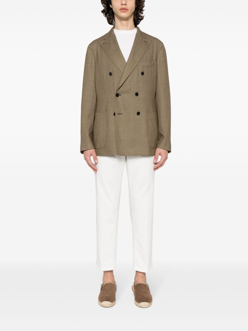 Maison-Kitsune Tapered Jeans Men Lardini tapered-leg Jeans White