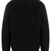 Lardini roll-neck Ribbed Wool Jumper Black Men Knitted Sweaters Maison-Kitsune