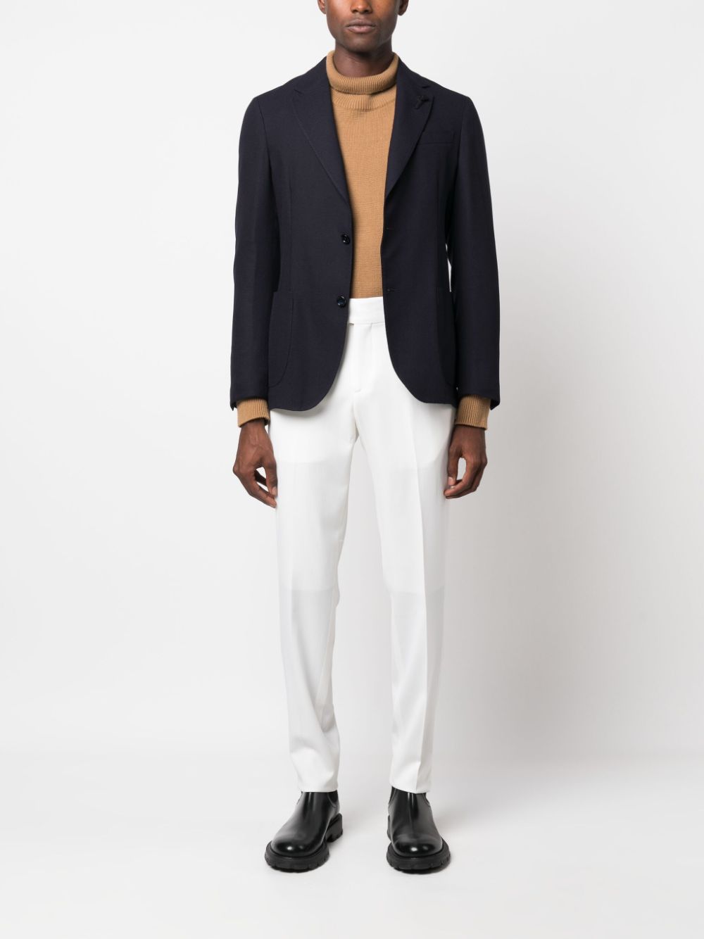 Lardini off-centre Fastening Chino Trousers White Maison-Kitsune Men Chinos