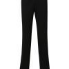 Maison-Kitsune Lardini Twill tapered-leg Tailored Trousers Black Men Tailored Pants