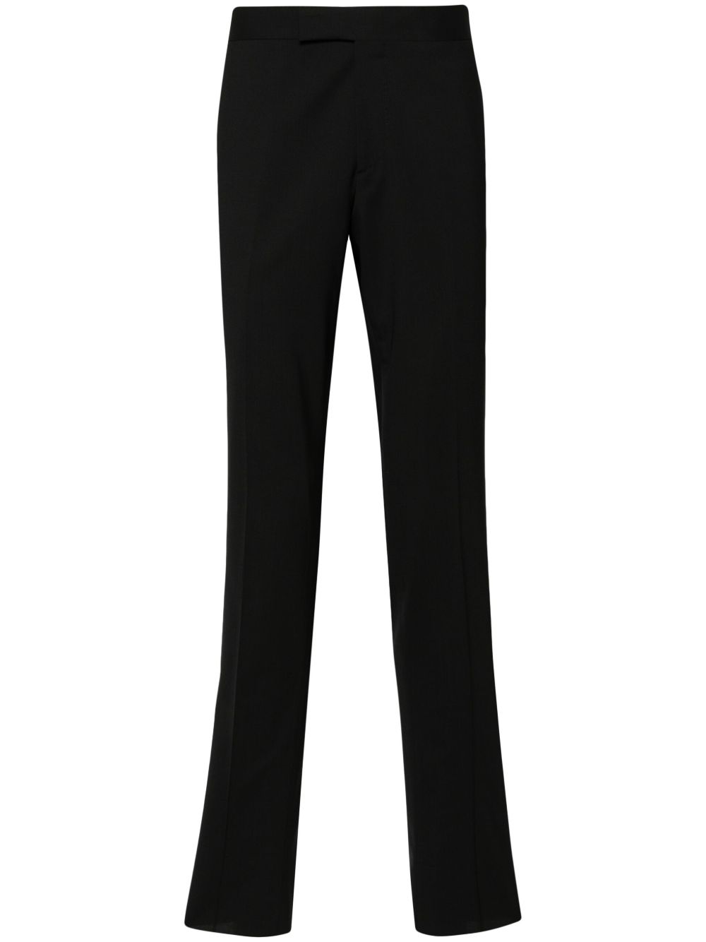 Maison-Kitsune Lardini Twill tapered-leg Tailored Trousers Black Men Tailored Pants