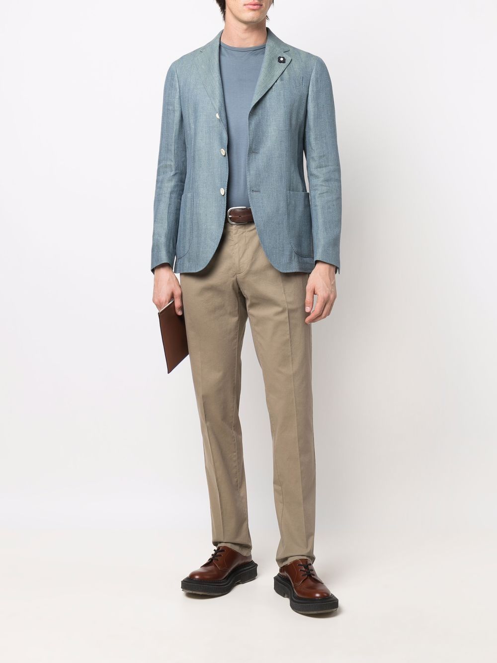 Men Chinos Maison-Kitsune Lardini straight-leg Chinos Neutrals