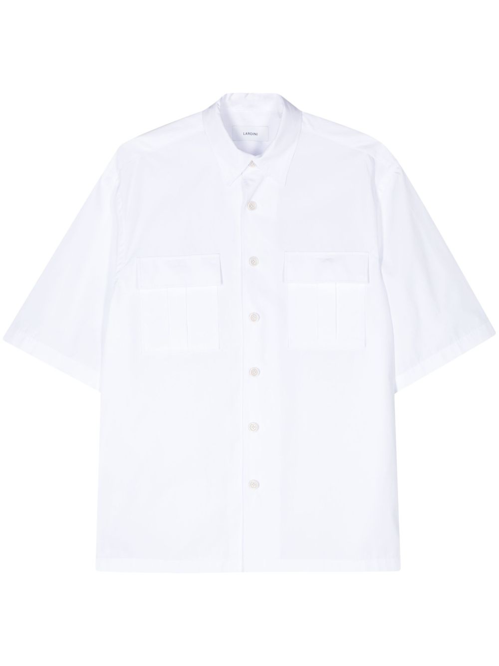 Lardini Cotton Poplin Shirt White Maison-Kitsune Men Shirts