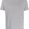 Men T-Shirts Maison-Kitsune Lardini Striped Cotton T-shirt Black