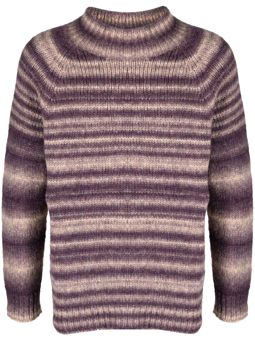 Men Knitted Sweaters Maison-Kitsune Lardini intarsia-knit Jumper Purple