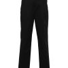 Maison-Kitsune Lardini Tapered Cotton Chino Trousers Black Men Chinos