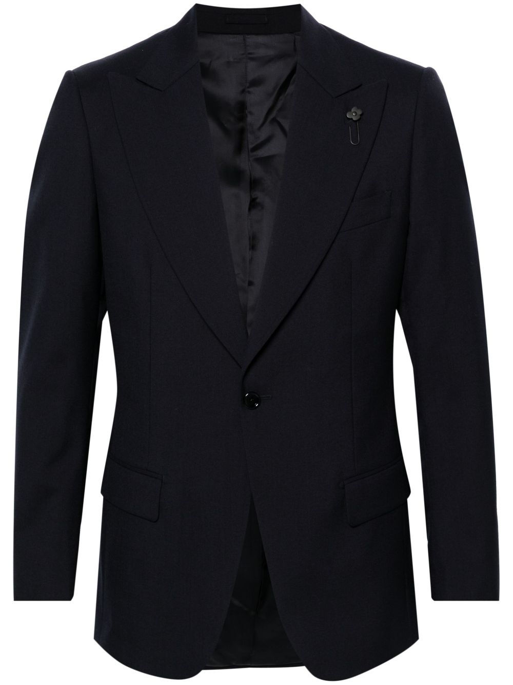 Men Blazers Maison-Kitsune Lardini Virgin Wool Blazer Blue