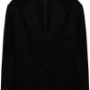 Maison-Kitsune Blazers Men LEMAIRE single-breasted Cotton Twill Blazer Black