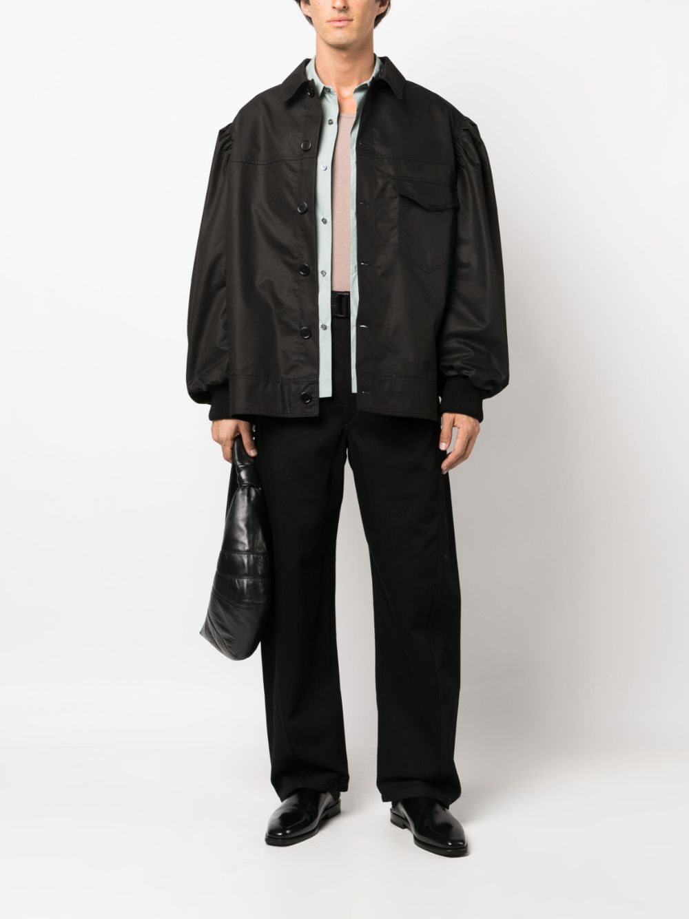 Men Regular-Fit & Straight Leg Pants Maison-Kitsune LEMAIRE Belted straight-leg Trousers Black