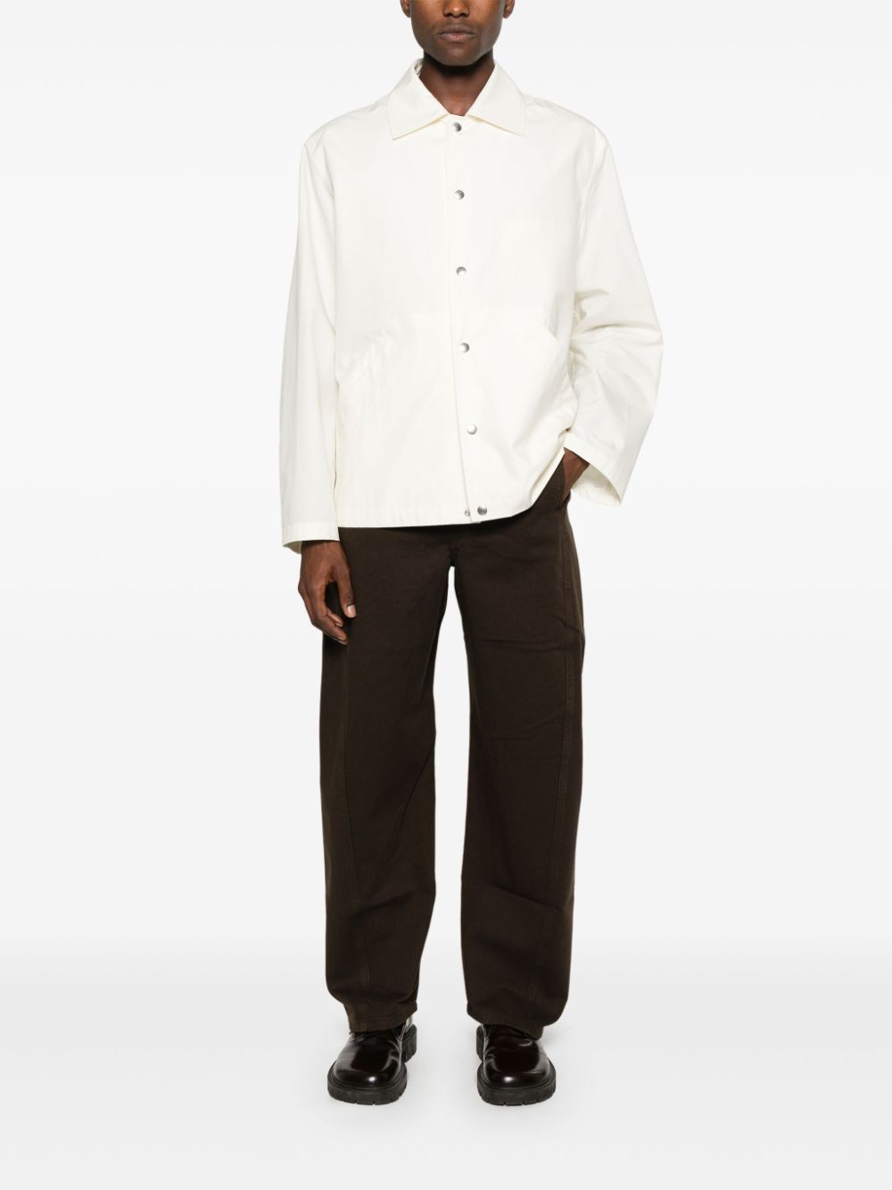 Maison-Kitsune Tapered Jeans Men LEMAIRE Twisted Belted Jeans Brown