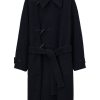 Men Duffle Coats Maison-Kitsune LEMAIRE Belted Felted Duffle Coat Black