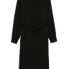 Men Single Breasted Coats Maison-Kitsune LEMAIRE Dress Coat Black
