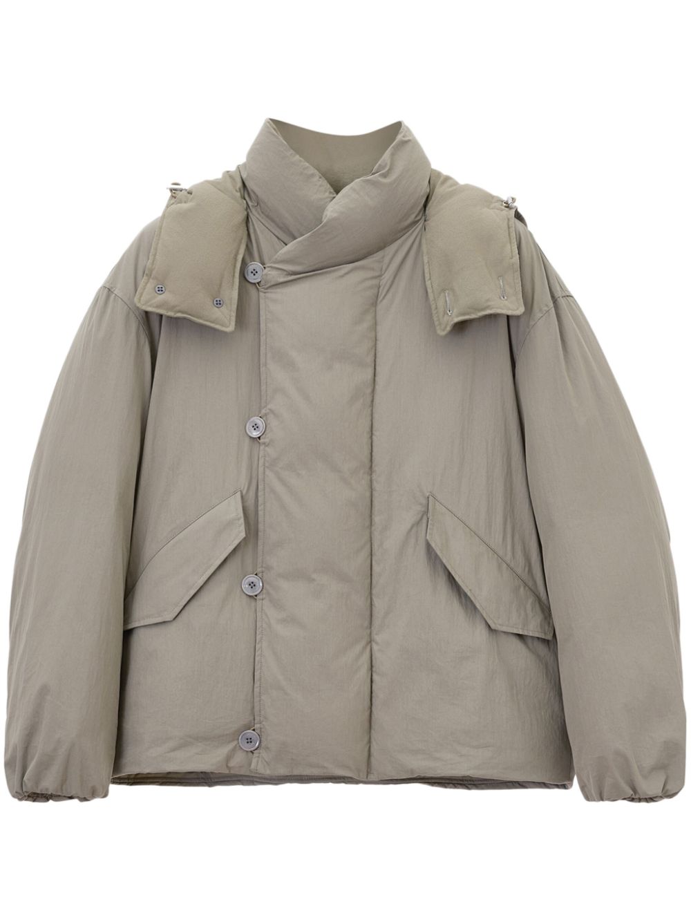 LEMAIRE Hooded Puffer Jacket Neutrals Maison-Kitsune Men Down Jackets