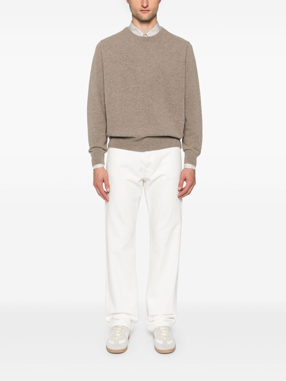 Men Knitted Sweaters Maison-Kitsune LEMAIRE mélange-effect Jumper Neutrals