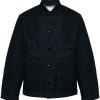 LEMAIRE spread-collar Denim Jacket Blue Maison-Kitsune Men Denim Jackets