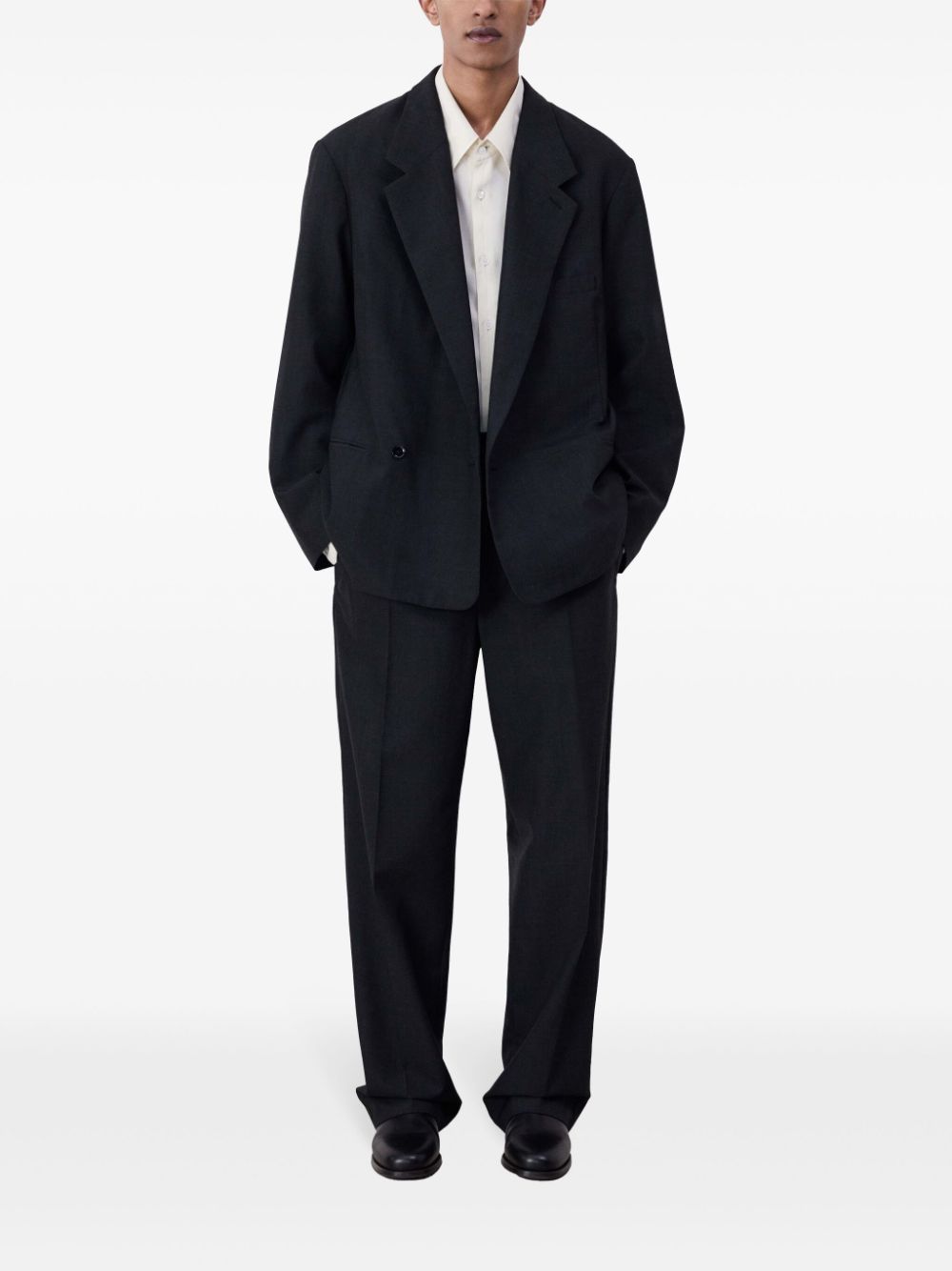 Maison-Kitsune LEMAIRE Maxi Double Breasted Jacket Black Men Blazers