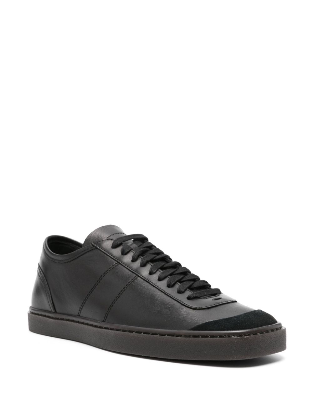 LEMAIRE Linoleum Leather Sneakers Black Maison-Kitsune Men Low-Tops