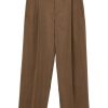 LEMAIRE Belted straight-leg Tailored Trousers Brown Men Regular-Fit & Straight Leg Pants Maison-Kitsune