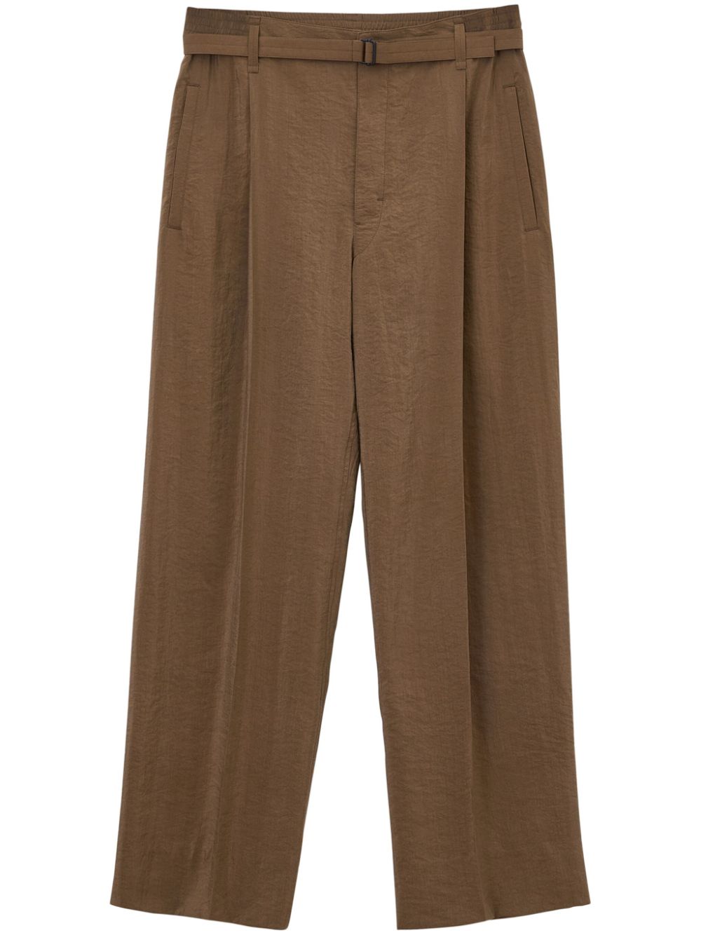 LEMAIRE Belted straight-leg Tailored Trousers Brown Men Regular-Fit & Straight Leg Pants Maison-Kitsune