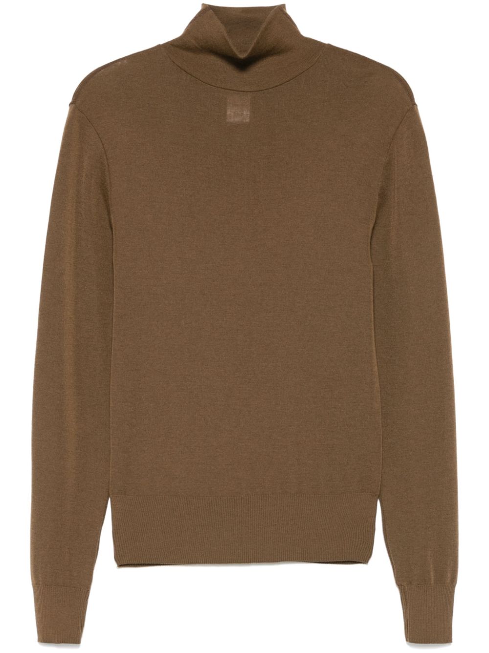 Men Knitted Sweaters Maison-Kitsune LEMAIRE high-neck Sweater Brown