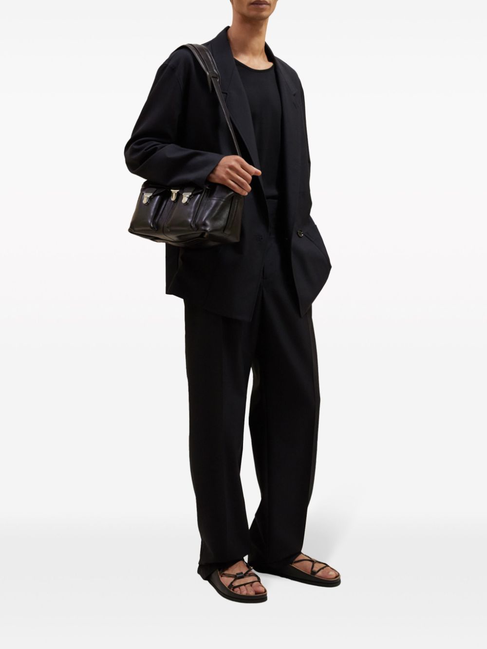 Men Blazers Maison-Kitsune LEMAIRE wool-blend Blazer Black