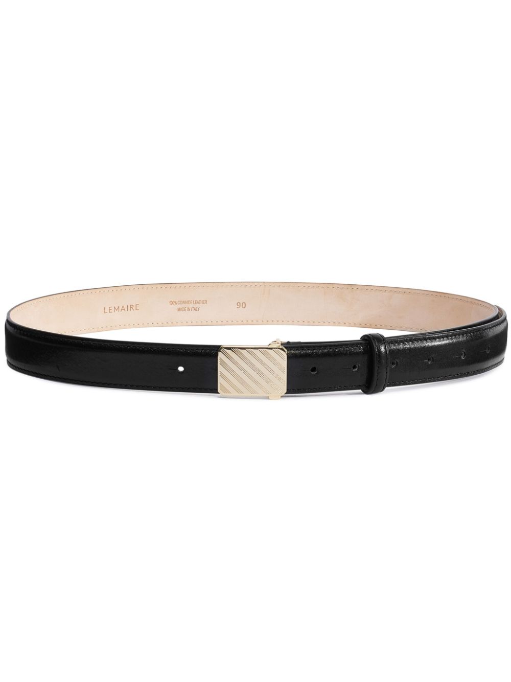 LEMAIRE sliding-buckle Leather Belt Black Men Belts Maison-Kitsune