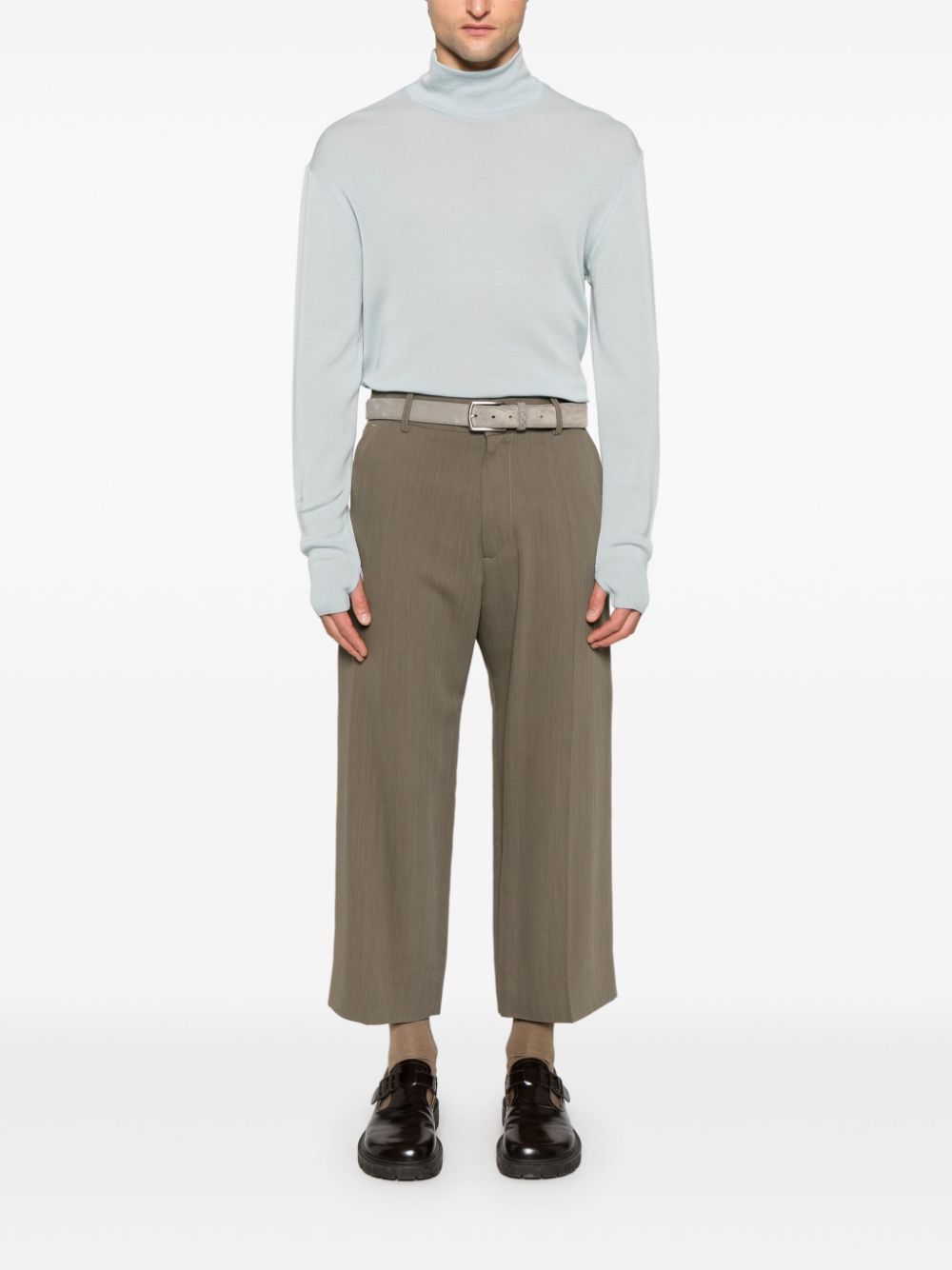 LEMAIRE Turtleneck Sweater Blue Men Knitted Sweaters Maison-Kitsune