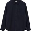 Men Shirts Maison-Kitsune LEMAIRE button-up long-sleeve Shirt Black