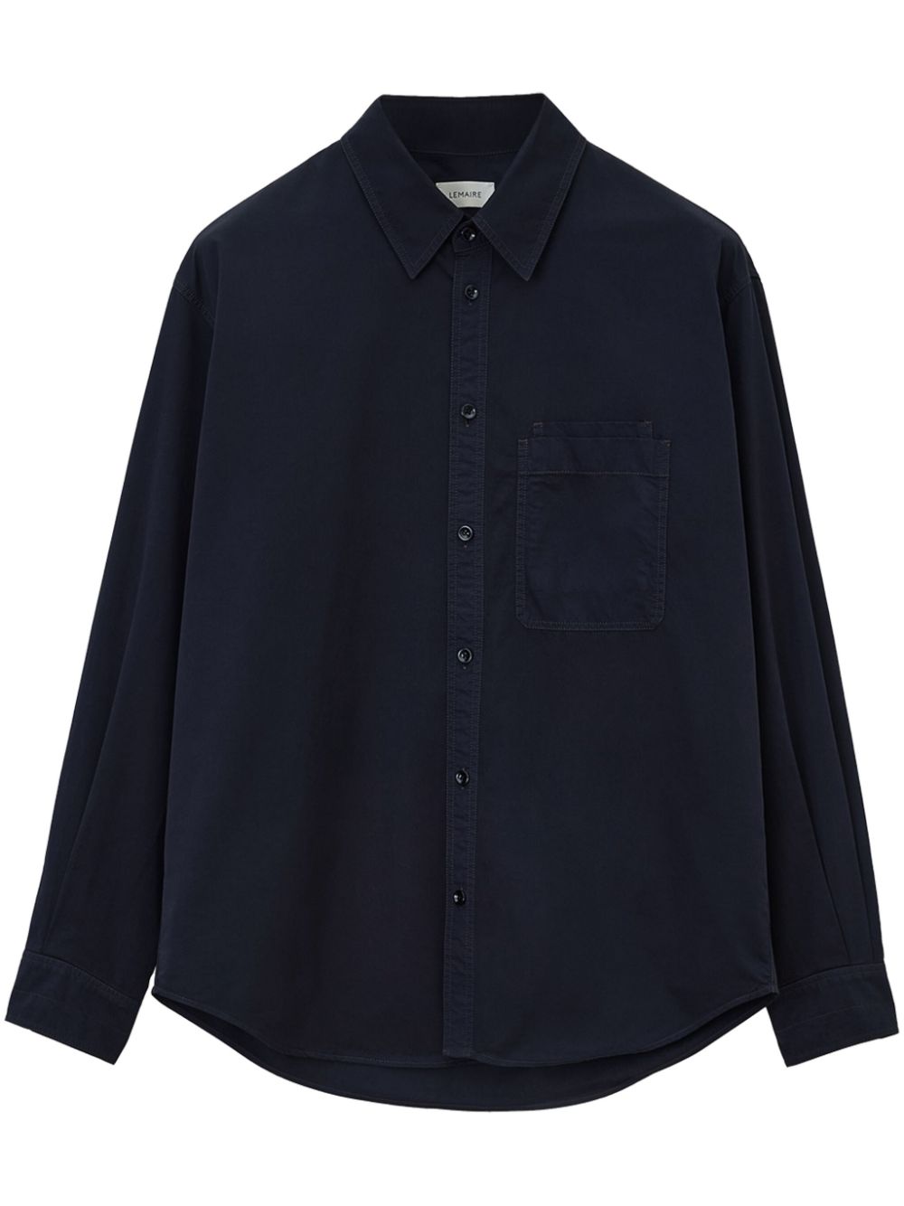 Men Shirts Maison-Kitsune LEMAIRE button-up long-sleeve Shirt Black