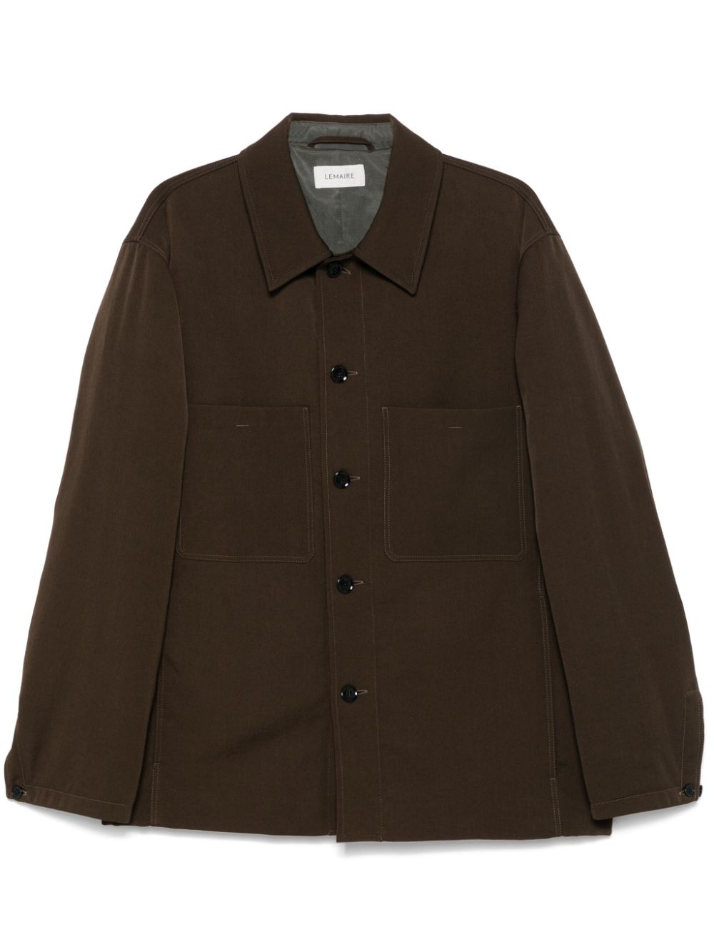 LEMAIRE Wool Shirt Jacket Brown Maison-Kitsune Men Shirt Jackets