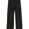 Men Regular-Fit & Straight Leg Pants Maison-Kitsune LEMAIRE Belted Cotton Trousers Black