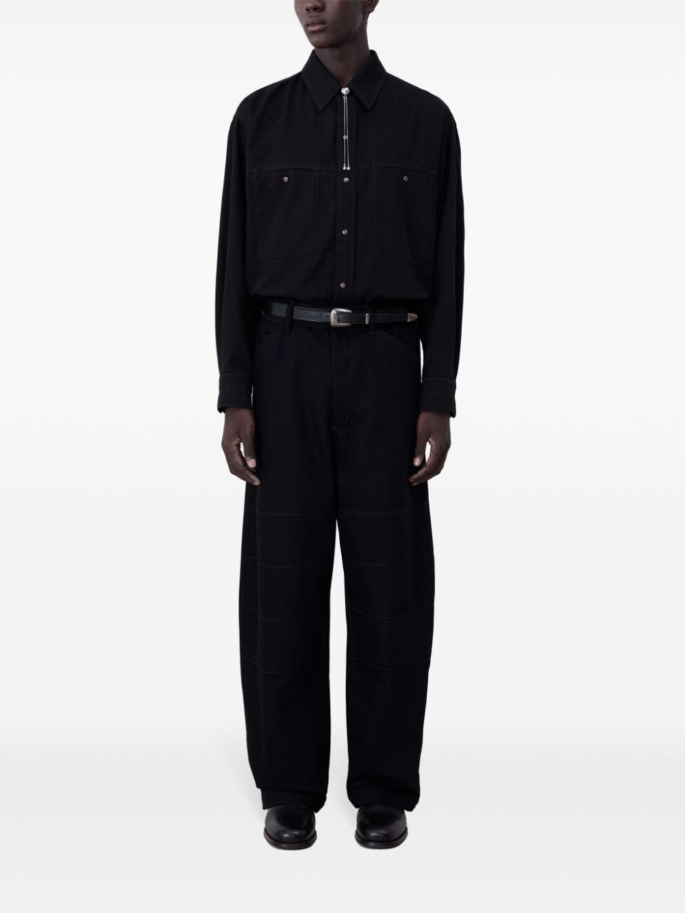 LEMAIRE wide-leg Balloon Jeans Black Maison-Kitsune Men Wide-Leg Jeans