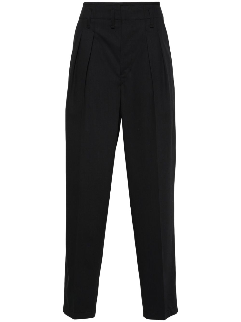 LEMAIRE pleat-detail Tailored Trousers Black Maison-Kitsune Men Tailored Pants
