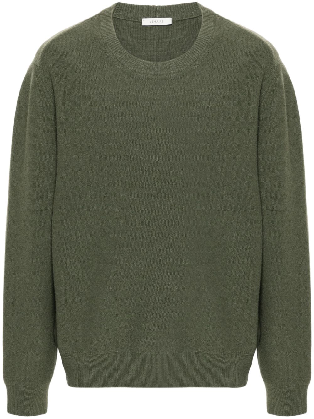Men Knitted Sweaters Maison-Kitsune LEMAIRE round-neck Wool Jumper Green