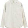 Maison-Kitsune Shirts Men LEMAIRE button-up long-sleeve Shirt White