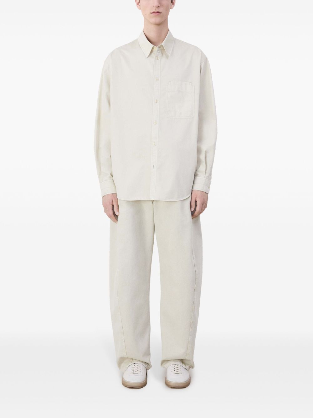 Maison-Kitsune Shirts Men LEMAIRE button-up long-sleeve Shirt White