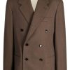 LEMAIRE double-breasted Twill Blazer Brown Men Blazers Maison-Kitsune