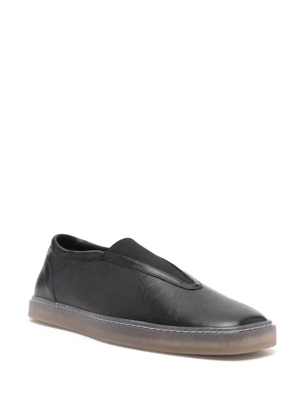 LEMAIRE Leather Sneakers Black Men Slip-On Maison-Kitsune