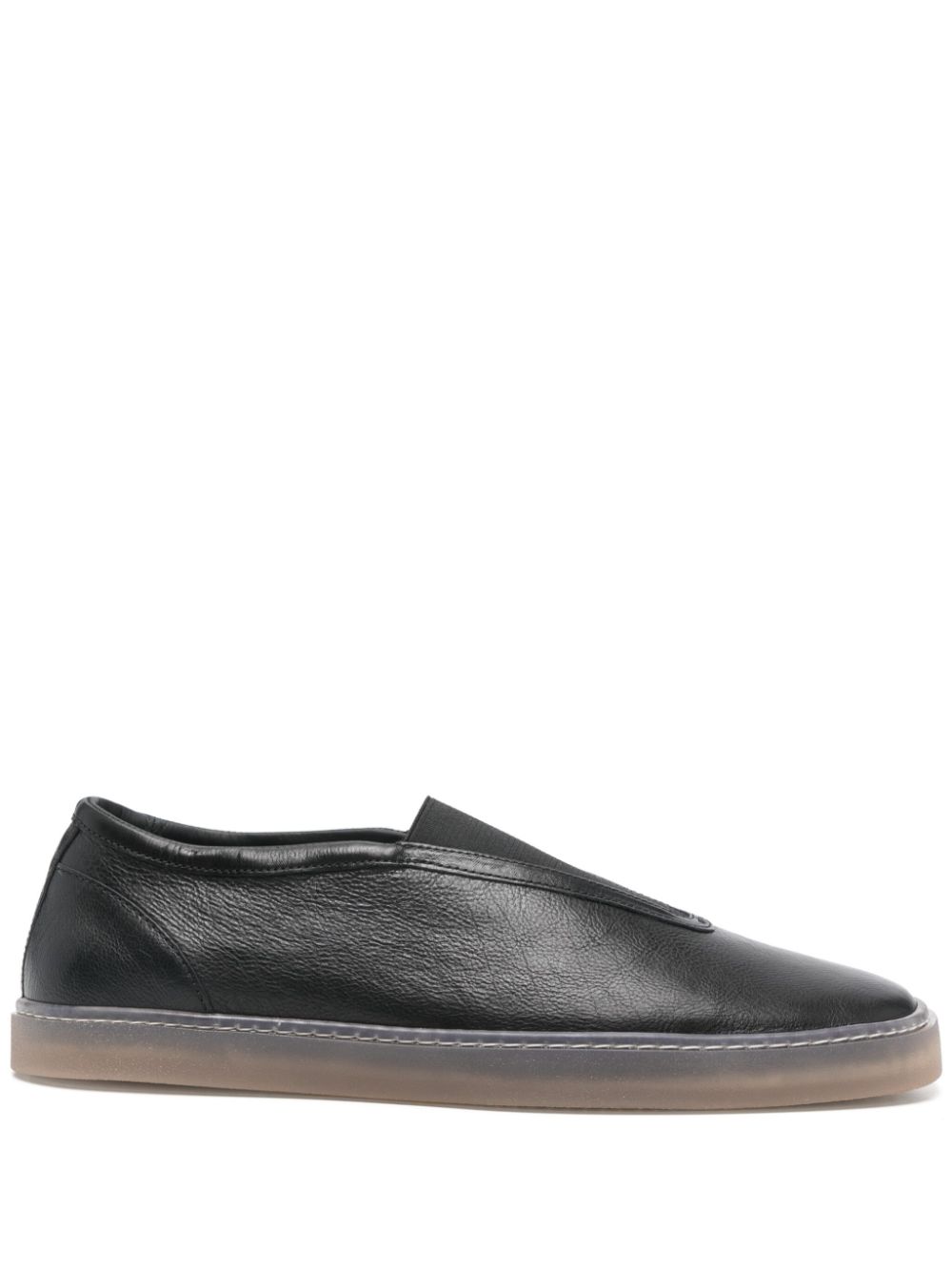 LEMAIRE Leather Sneakers Black Men Slip-On Maison-Kitsune