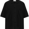 LEMAIRE short-sleeve Shirt Black Maison-Kitsune Men Shirts