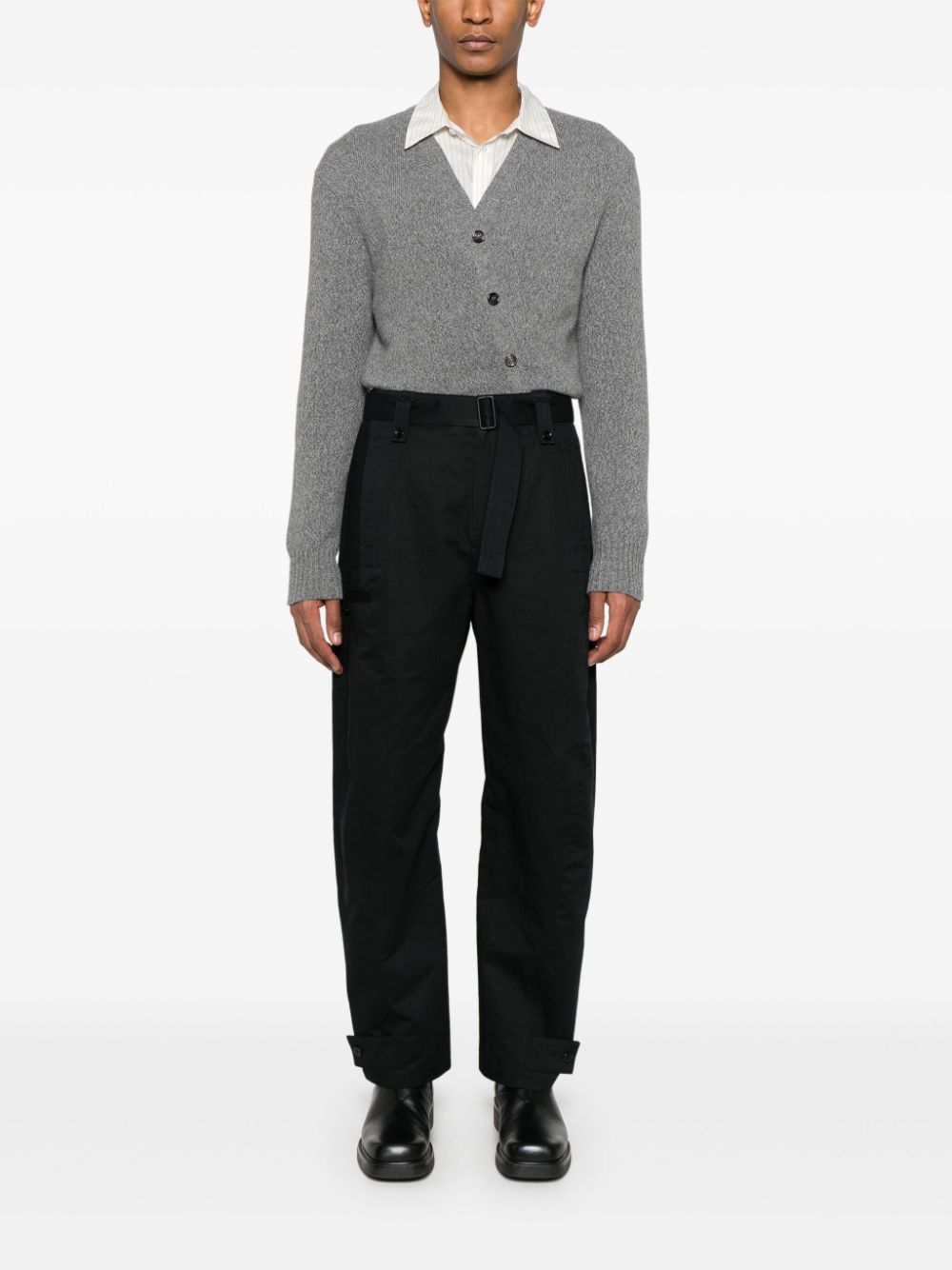 Maison-Kitsune LEMAIRE Twisted Trousers Black Men Loose Fit Pants