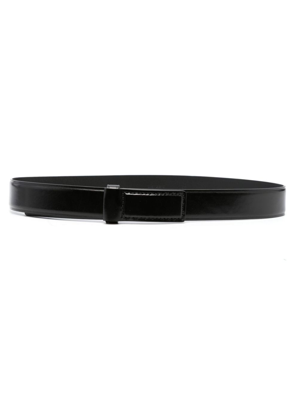 LEMAIRE square-tip Leather Belt Black Men Belts Maison-Kitsune