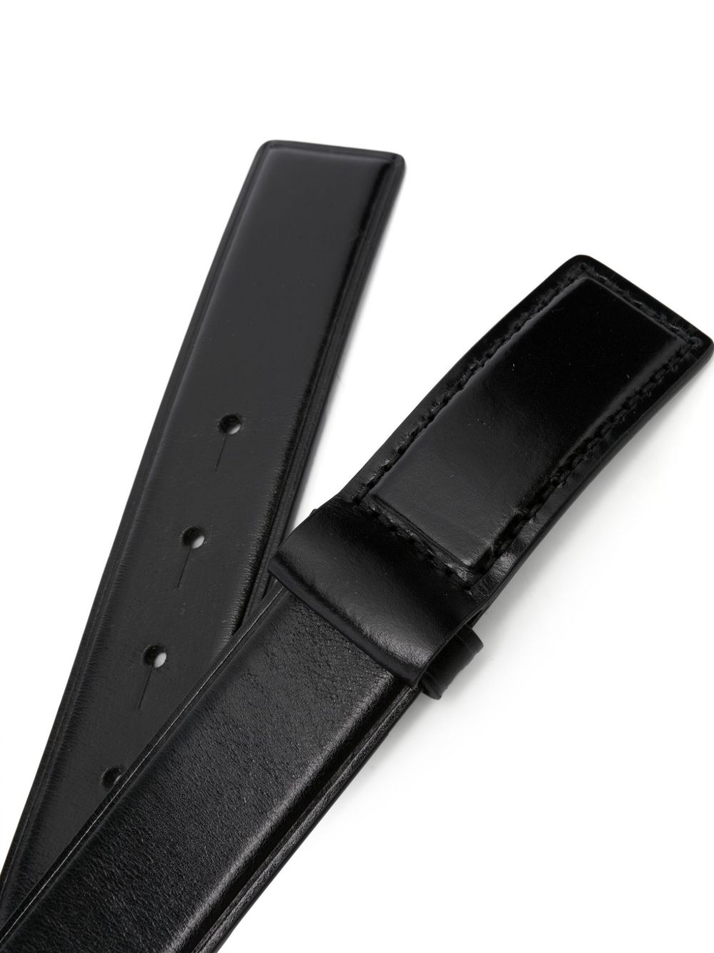 LEMAIRE square-tip Leather Belt Black Men Belts Maison-Kitsune
