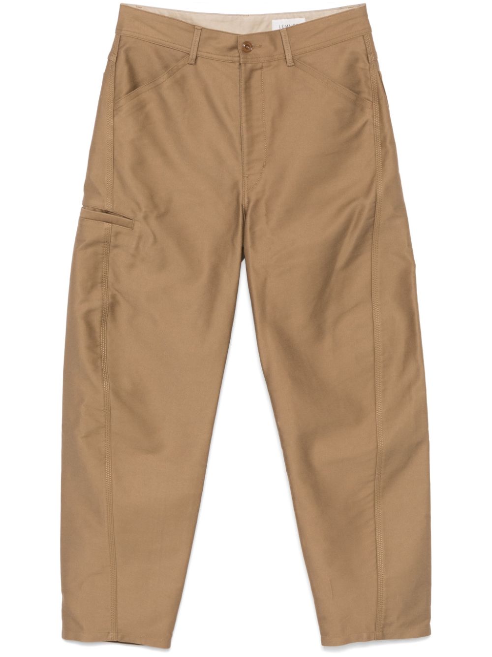 Men Tapered Pants Maison-Kitsune LEMAIRE Twisted Trousers Brown