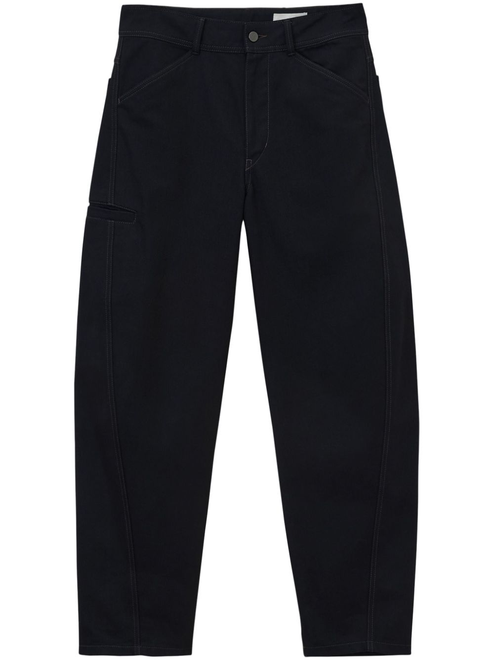 LEMAIRE Twisted Tapered Trousers Black Maison-Kitsune Men Tapered Pants