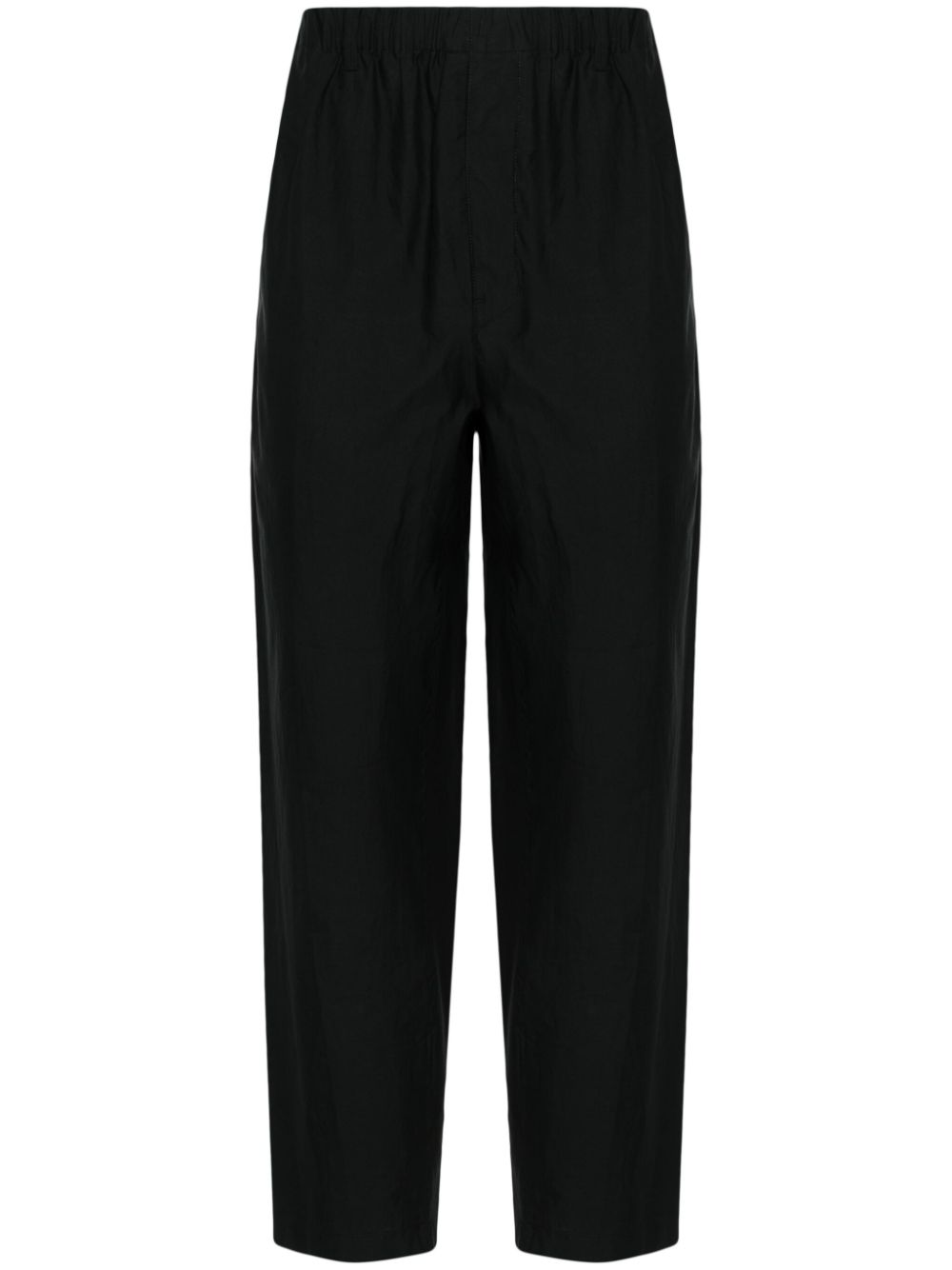 Maison-Kitsune LEMAIRE Poplin Straight Leg Trousers Black Men Regular-Fit & Straight Leg Pants