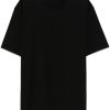LEMAIRE lightweight-jersey T-shirt Black Men T-Shirts Maison-Kitsune